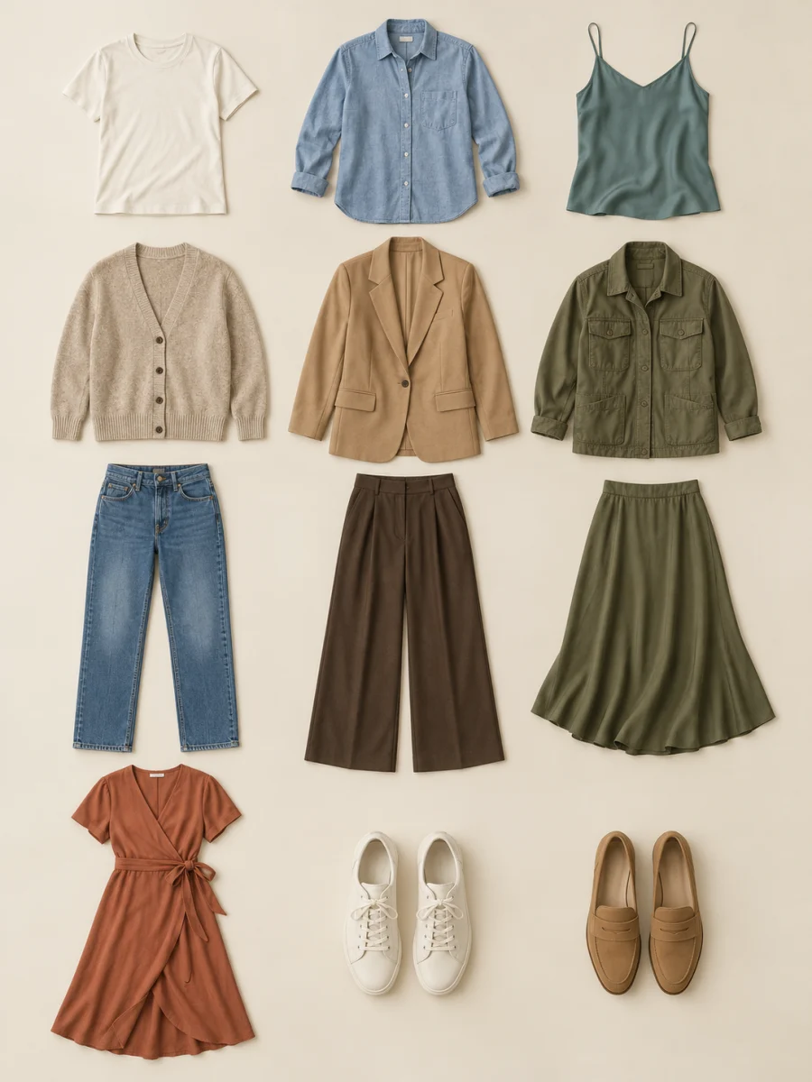 12-piece capsule wardrobe