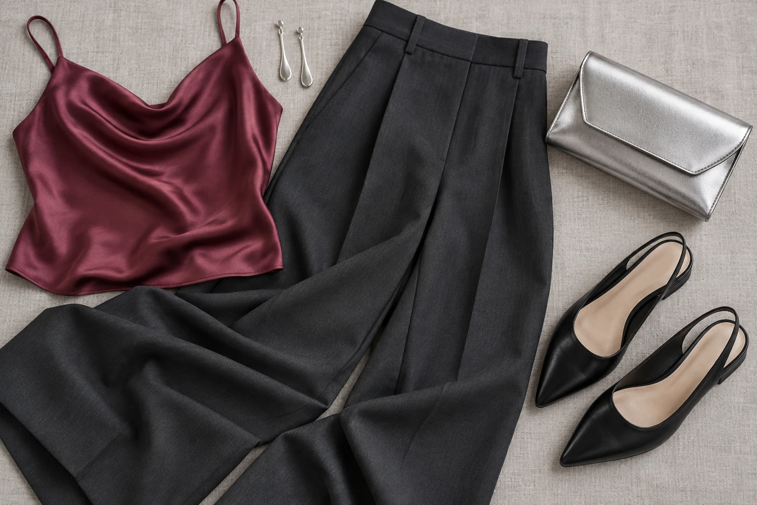 Berry + charcoal + silver